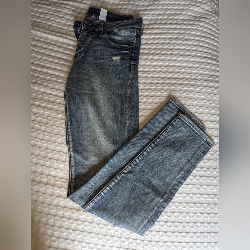 H&M low rise distressed skinny jeans size 29 women